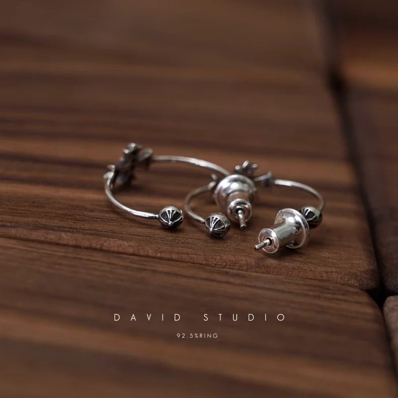 CHROME HEARTS SKINNY BANGLE BABYFAT EARRING
