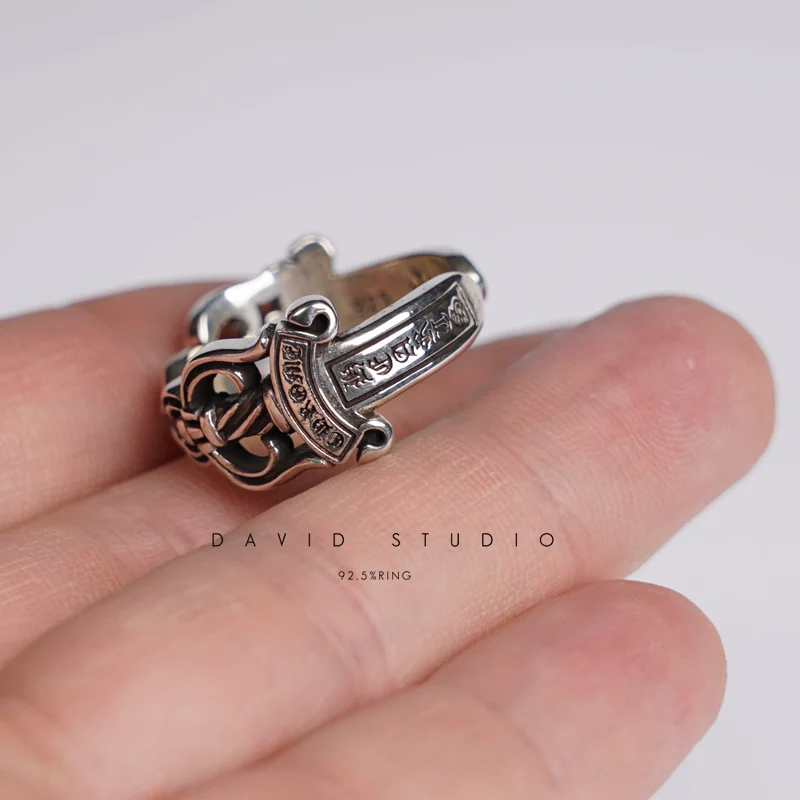 CHROME HEARTS DOUBLE DAGGER RING