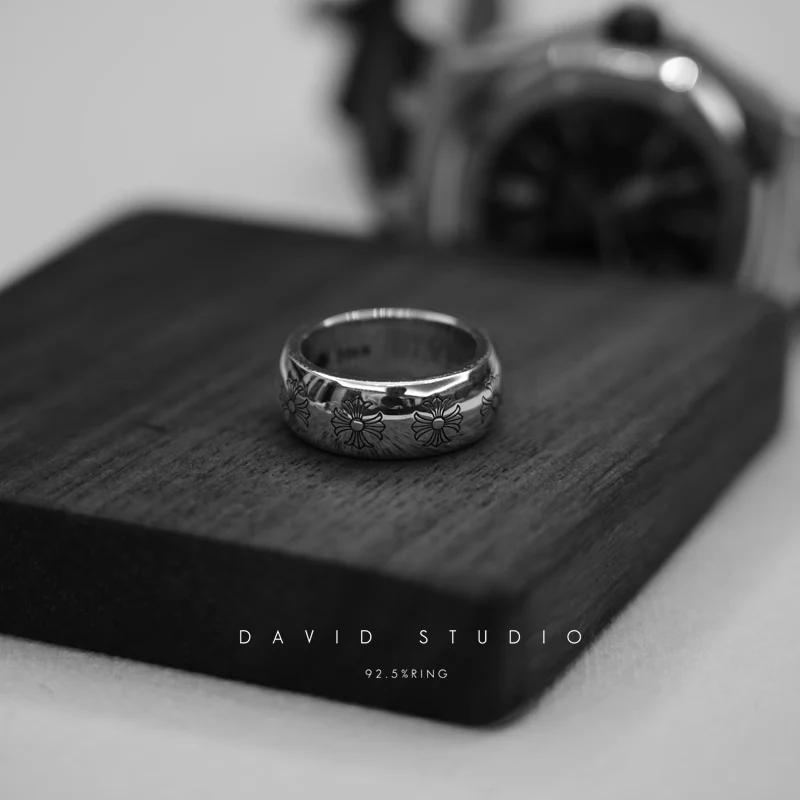 CHROME HEARTS ETCHED PLUS BAND RING