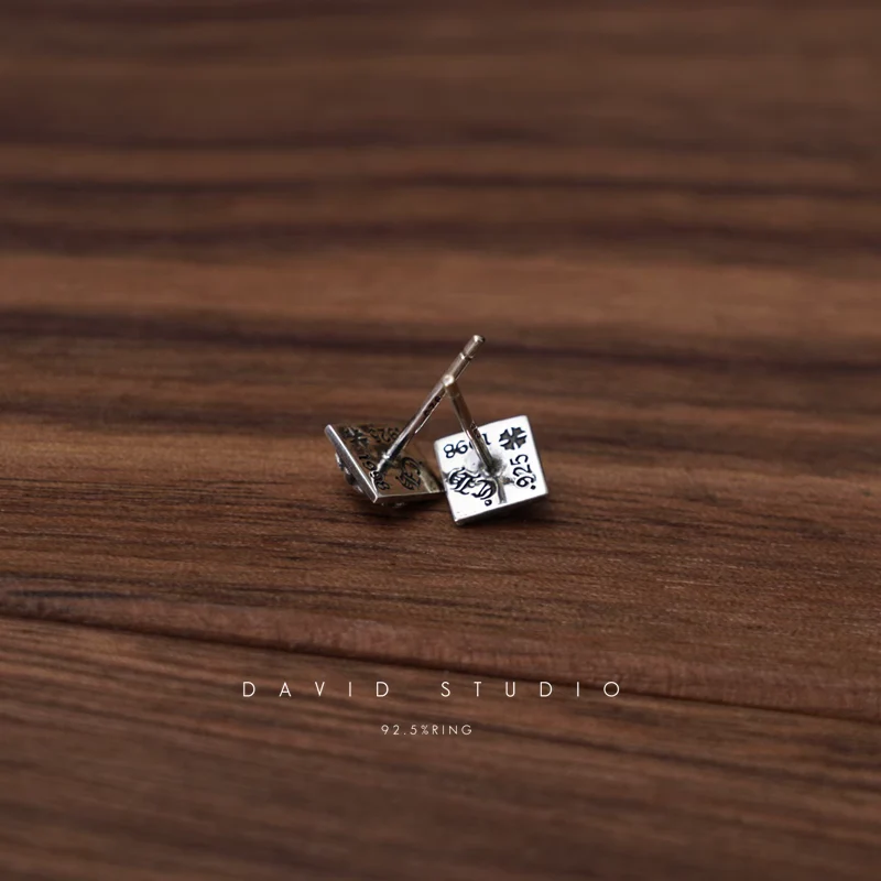 CHROME HEARTS PYRAMID PLUS STUD EARRINGS