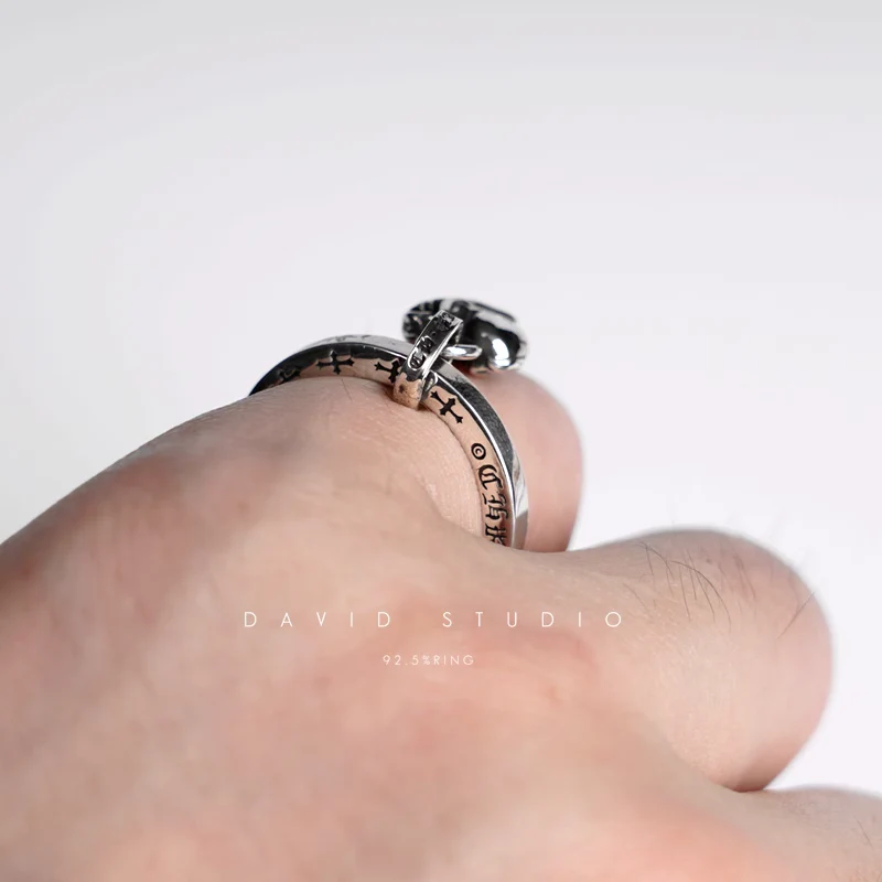 CHROME HEARTS STACK HEART RING