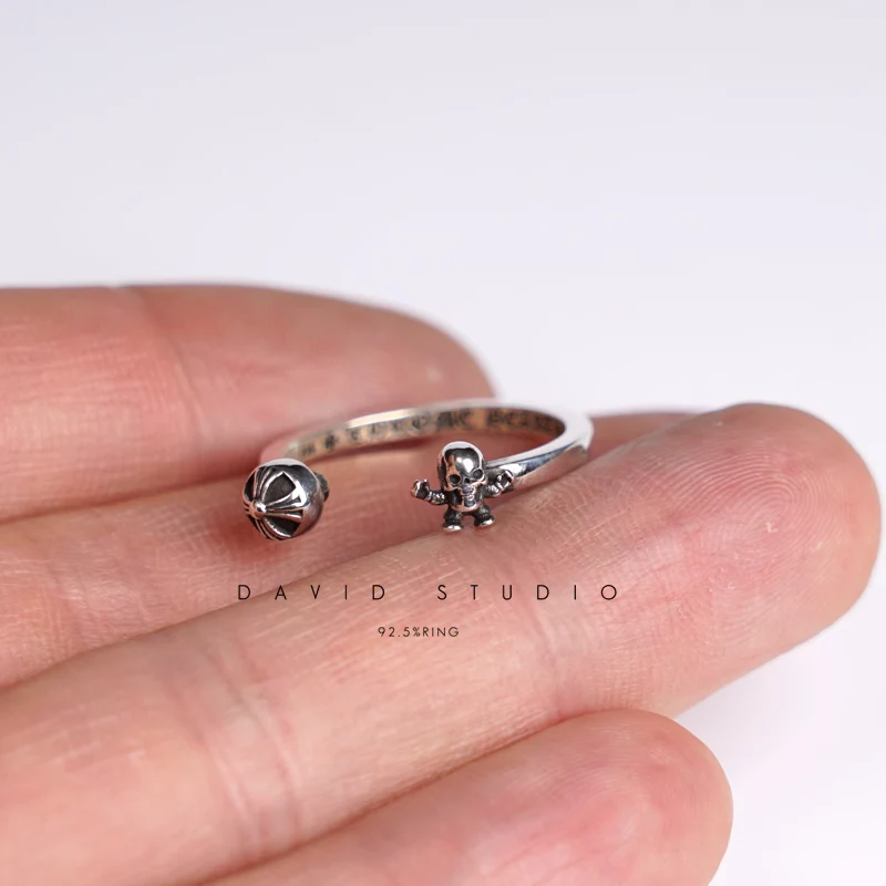CHROME HEARTS FOTI HARRIS TEETER CROSSBALL RING
