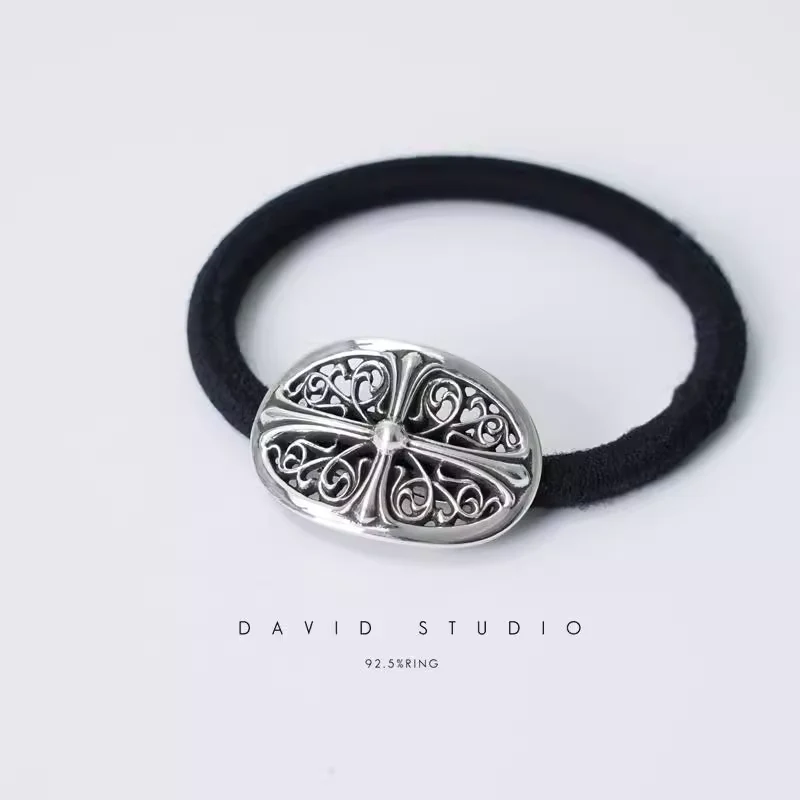 CHROME HEARTS TINY FLORAL HAIR TIE