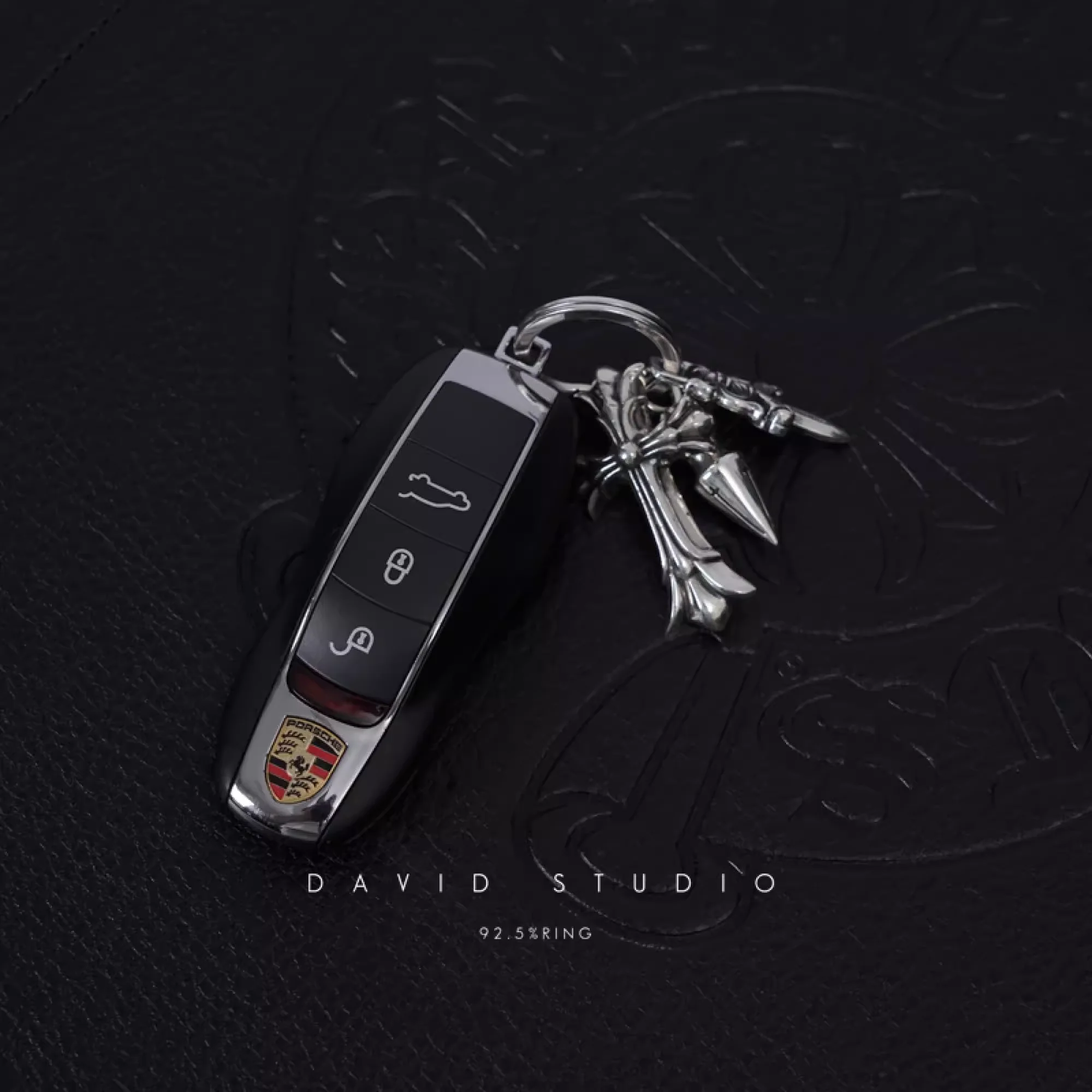 CHROME HEARTS DOUBLE CROSS MULTI KEY RING