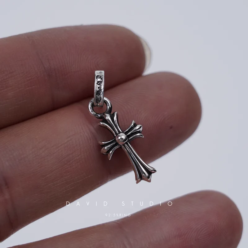 CHROME HEARTS CROSS BABYFAT DROP EARRINGS
