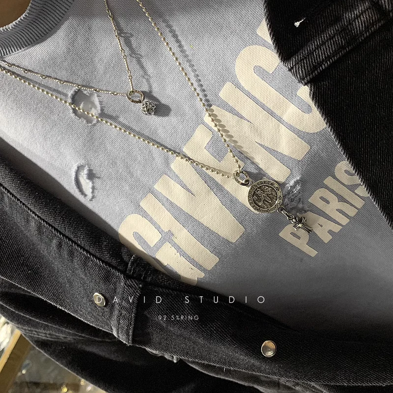 ANGEL MEDALLION BABY CROSS CHARM – BALL CHAIN