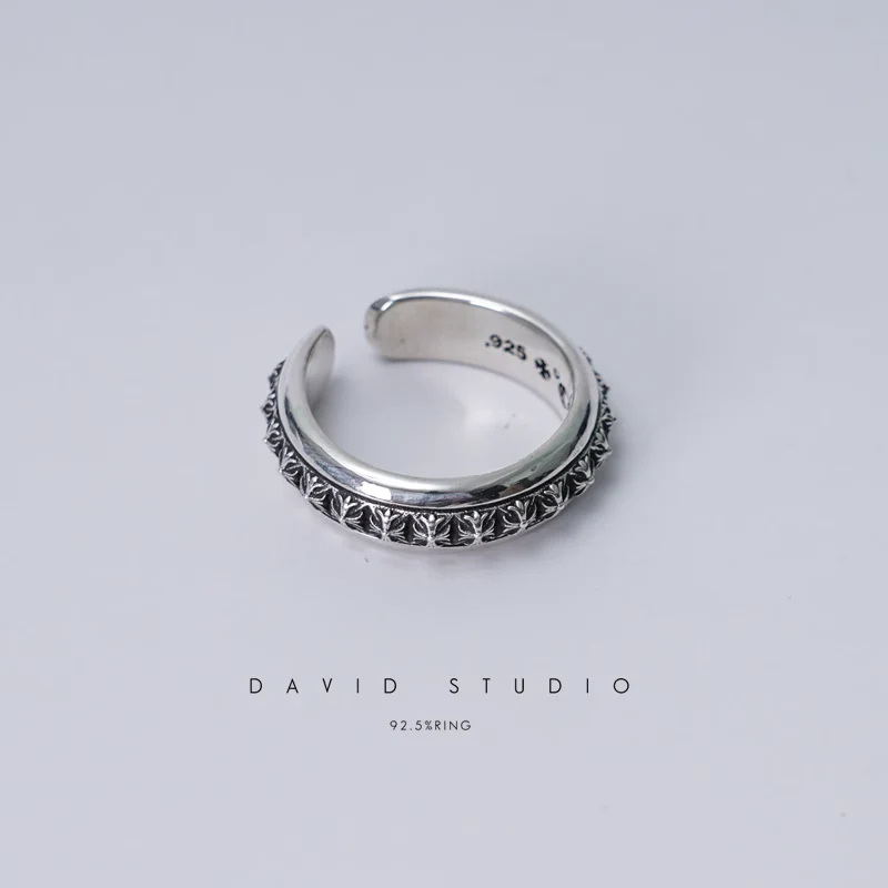 CHROME HEARTS CH PLUS PYRAMID OPEN BAND RING