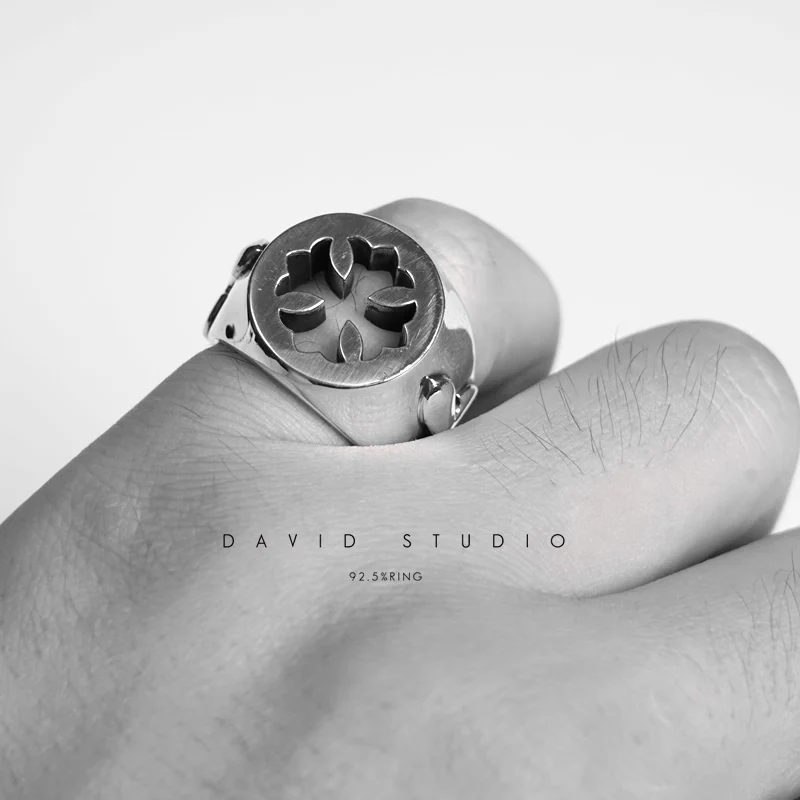 CHROME HEARTS CH PLUS DOUBLE FLEUR TAIL RING