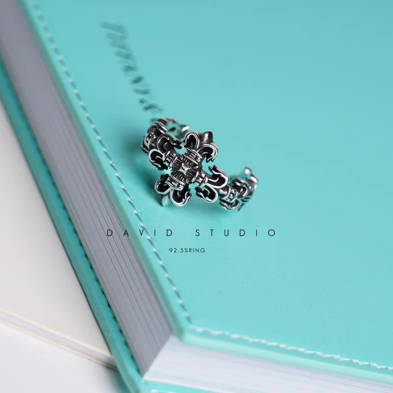CHROME HEARTS FILIGREE CROSS RING