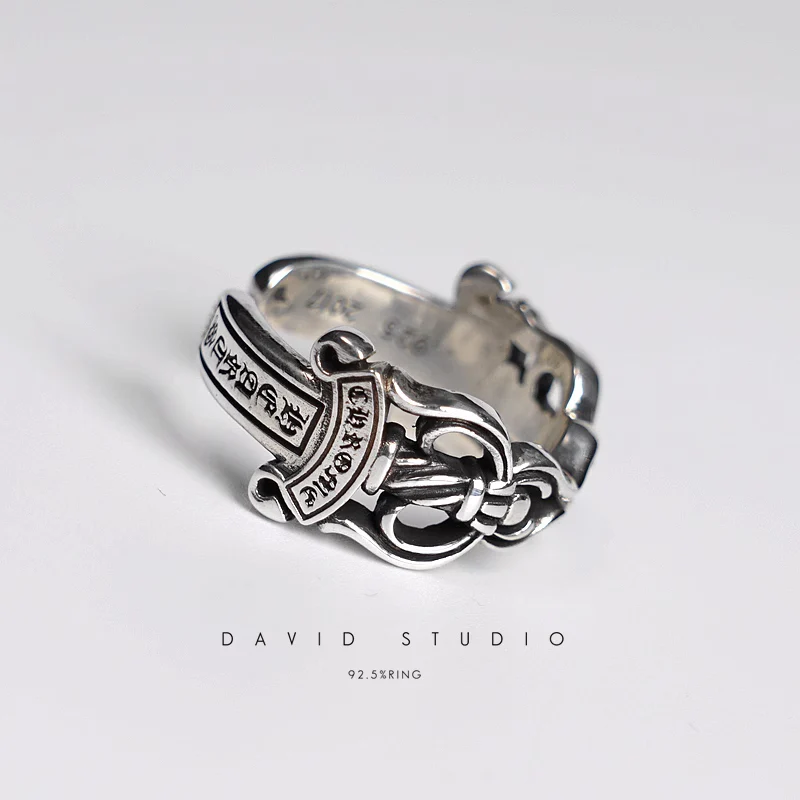 CHROME HEARTS DOUBLE DAGGER RING