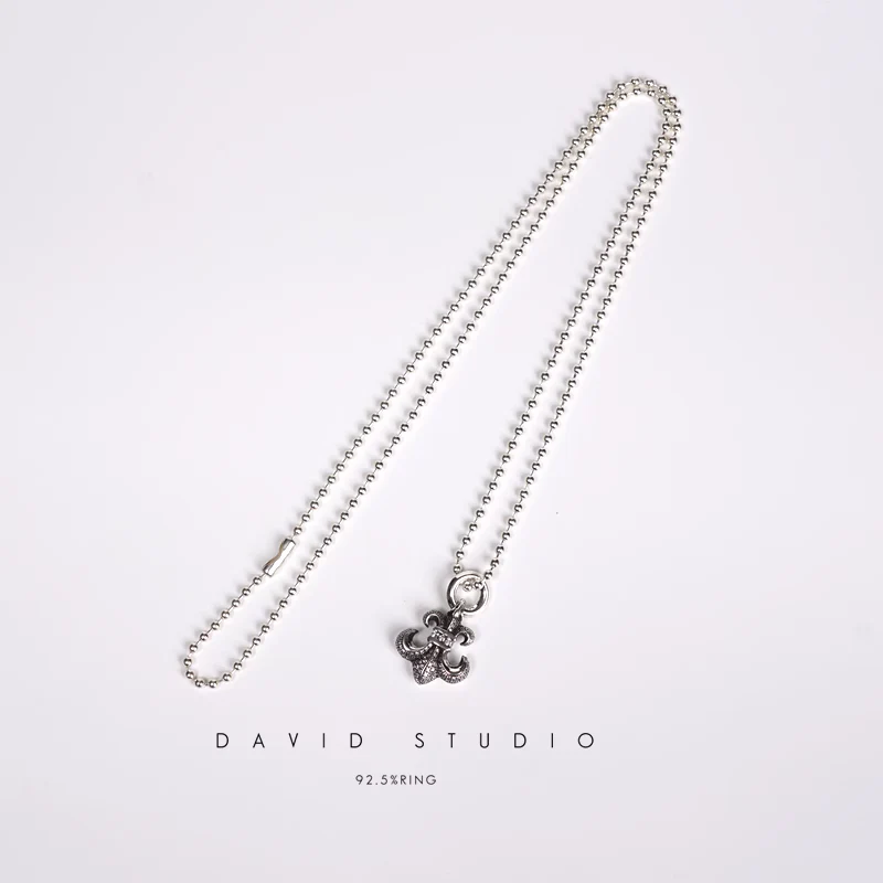 BS FLEUR CHARM WITH DIAMOND – BALL CHAIN