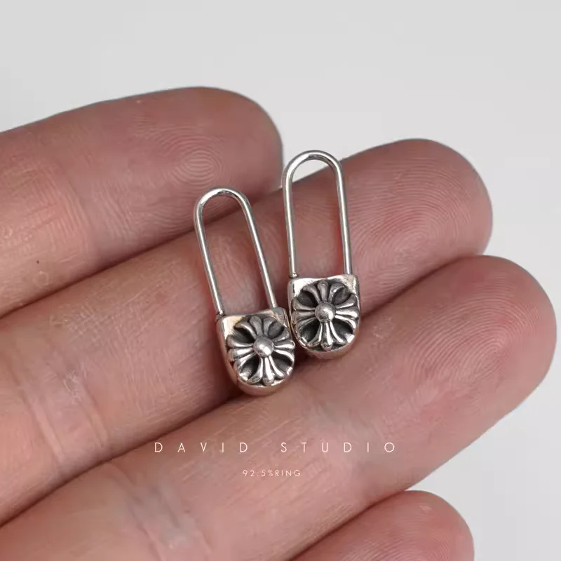 CHROME HEARTS SAFETY PIN EARRINGS