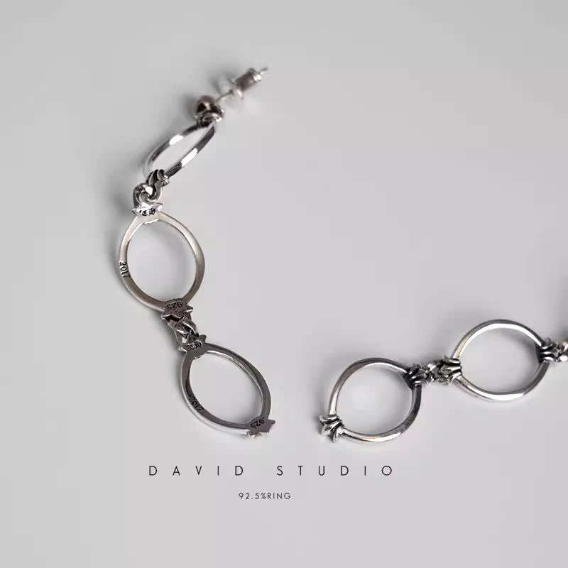 CHROME HEARTS TRIPLE DROP HOOP EARRING