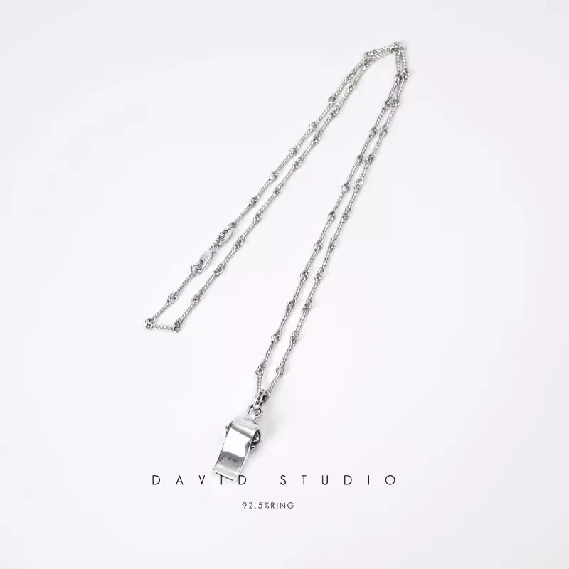 CHROME HEARTS MINI CH PLUS WHISTLE PENDANT – TWIST CHAIN