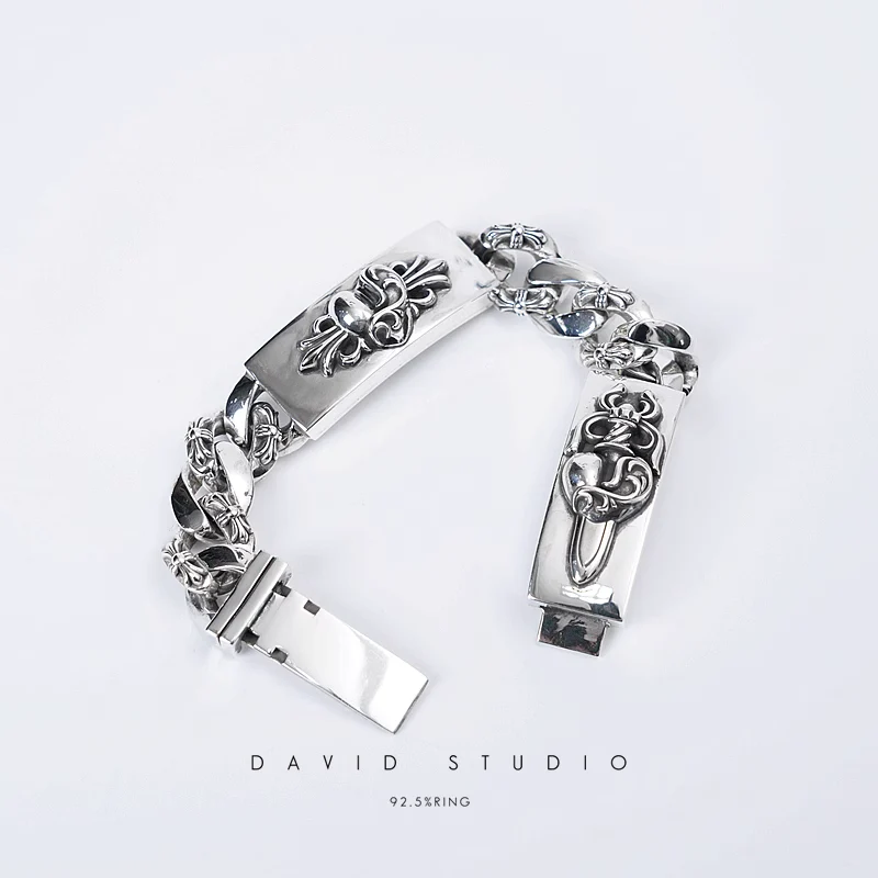 DOUBLE ID FANCY LINK BRACELET