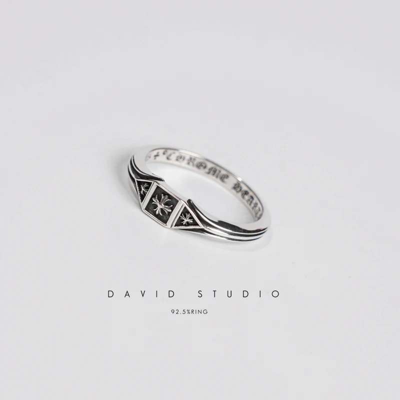 CHROME HEARTS TRIPLE CROSS DECO RING
