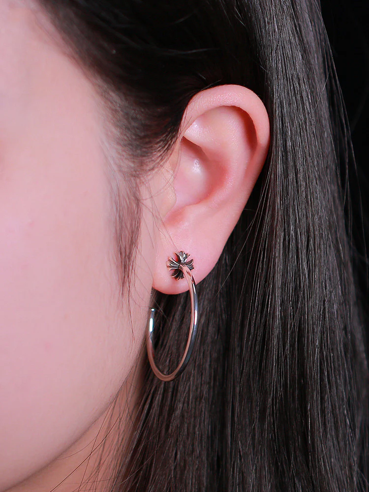 CHROME HEARTS CH PLUS HOOP EARRING