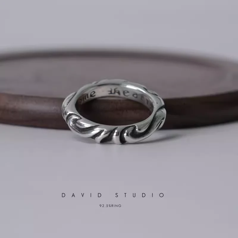 CHROME HEARTS SCROLL BAND RING