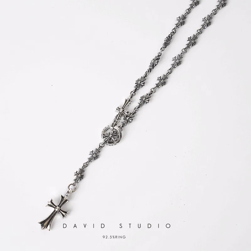 CH CROSS AND BABYFAT CHARM WITH TINY E CH PLUS CHALK CHAIN