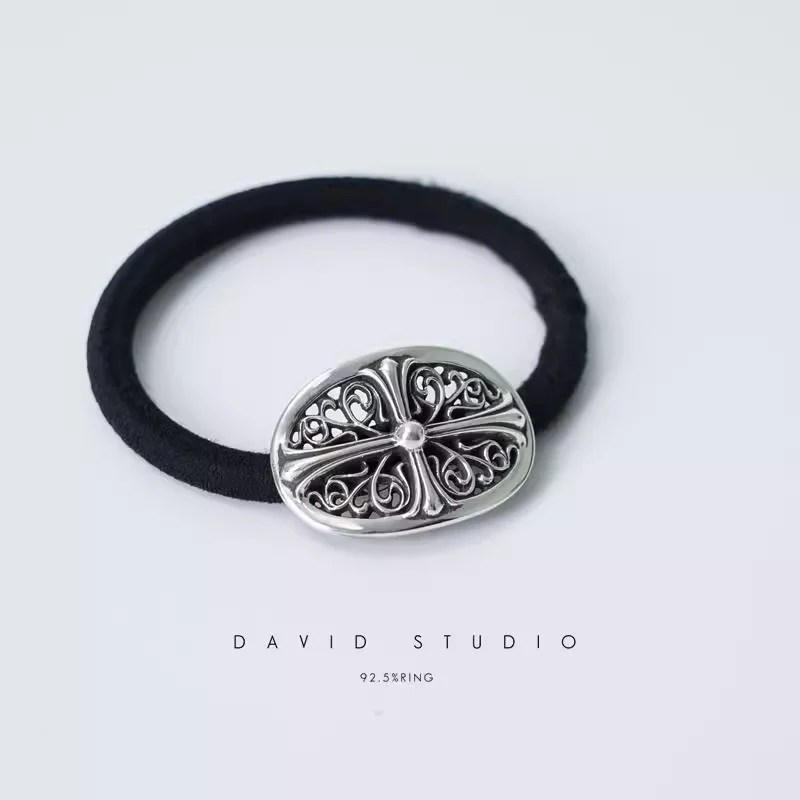 CHROME HEARTS TINY FLORAL HAIR TIE