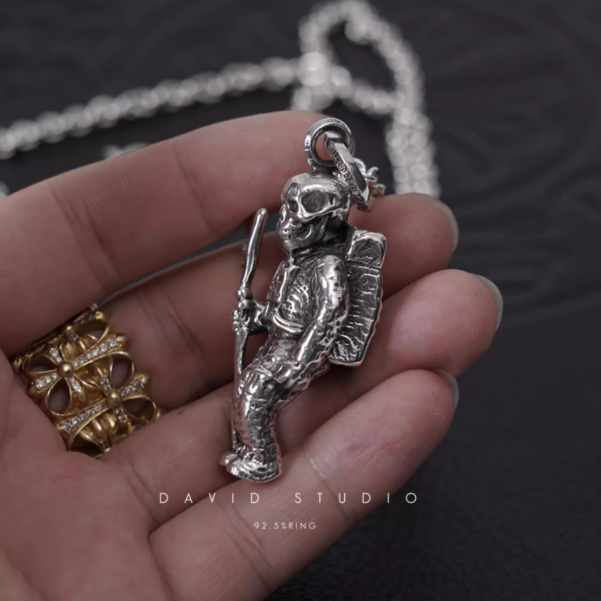 CHROME HEARTS FOTI ASTRONAUT PENDANT – ROLL CHAIN