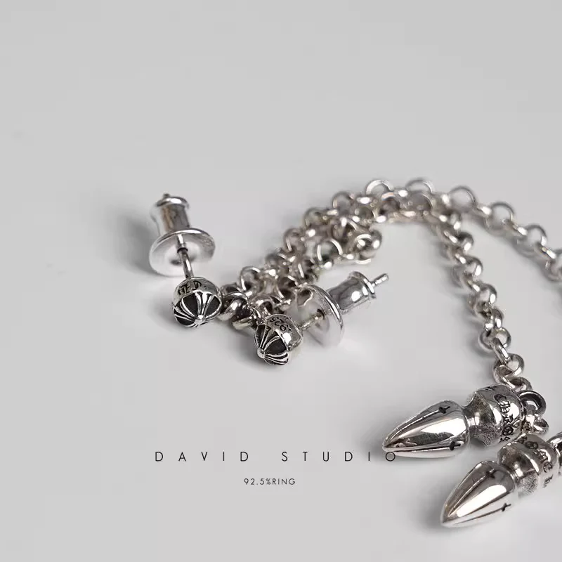 CHROME HEARTS SPIKE DROP EARRING