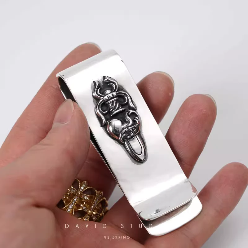CHROME HEARTS HEART DAGGER MONEY CLIP