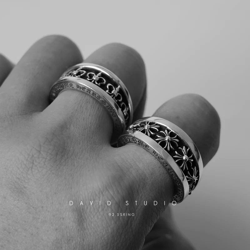 CHROME HEARTS V-CH PLUS/BS FLEUR RING