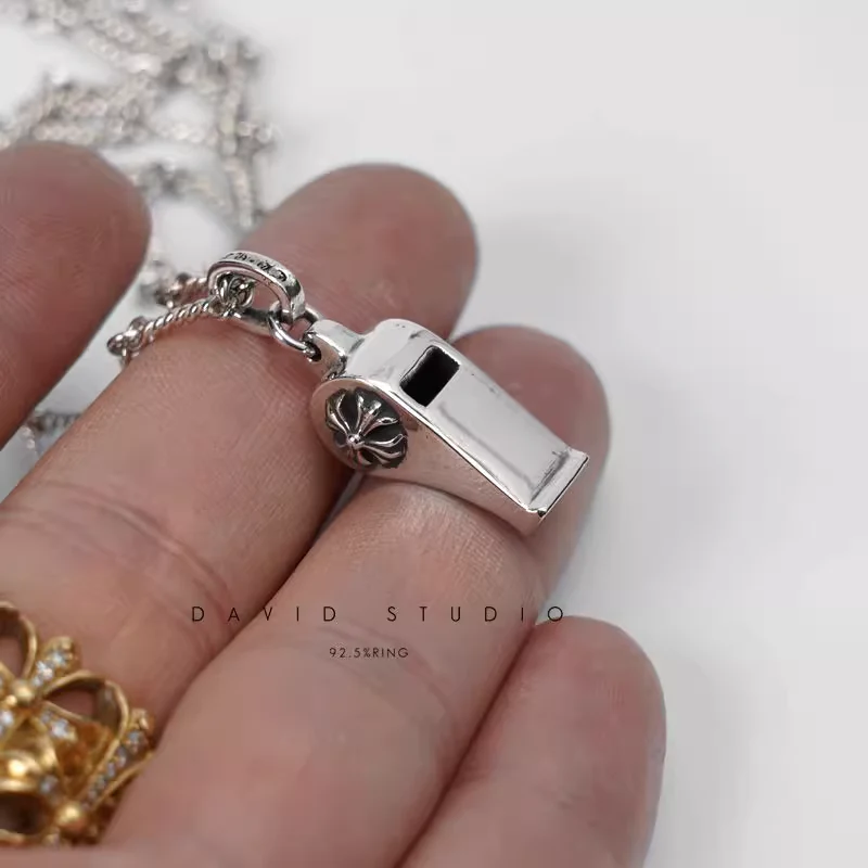 CHROME HEARTS MINI CH PLUS WHISTLE PENDANT – TWIST CHAIN