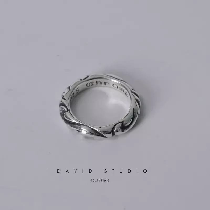 CHROME HEARTS SCROLL BAND RING