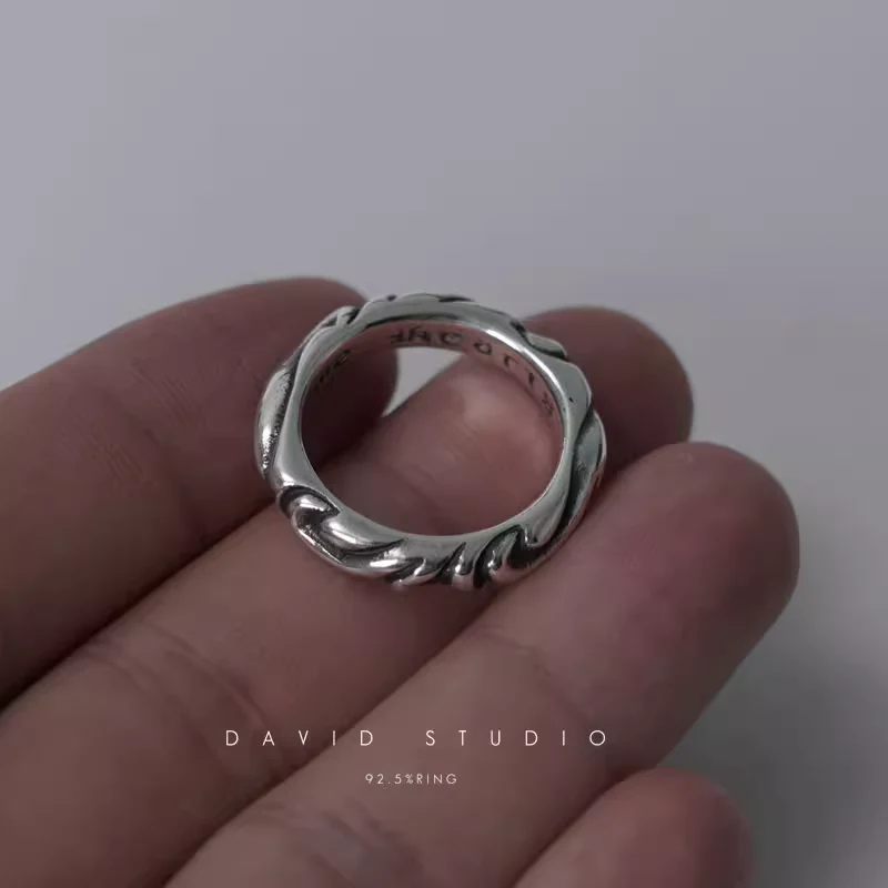 CHROME HEARTS SCROLL BAND RING