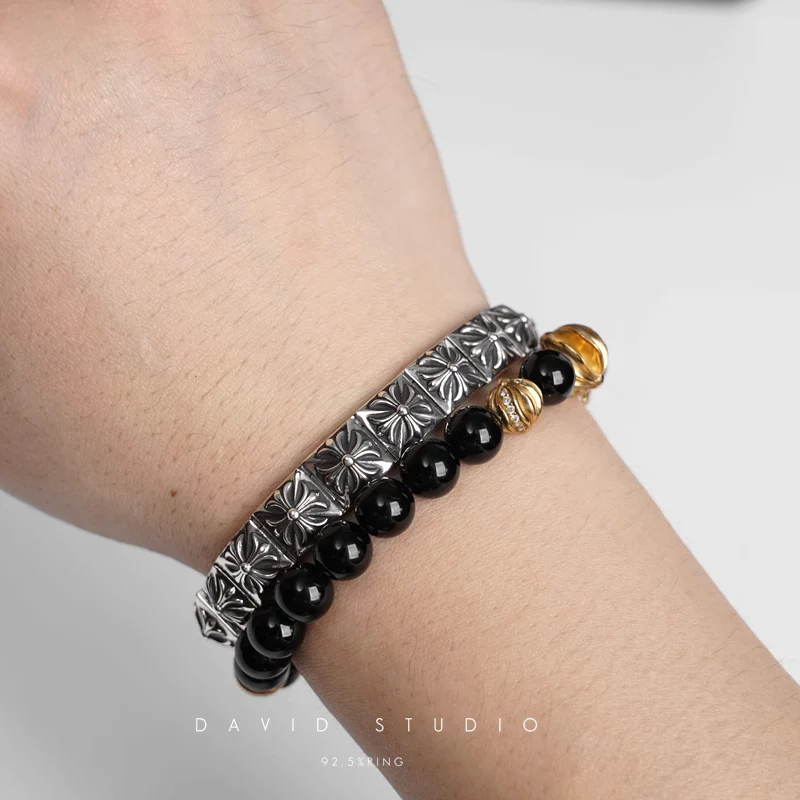 CH PLUS SQUARE PATTERN BRACELET