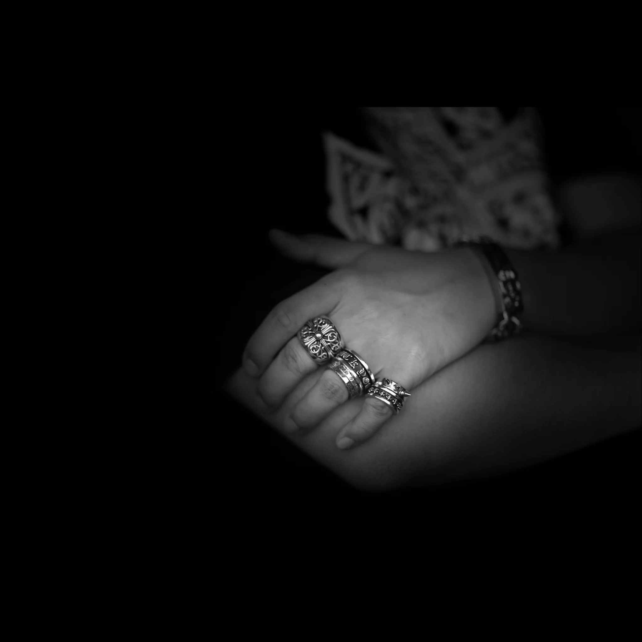 CHROME HEARTS SMALL BS FLEUR RING
