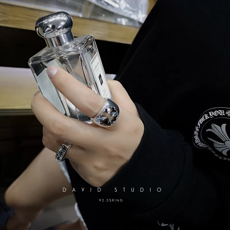 CHROME HEARTS TRIPLE CH PLUS FLAT RING