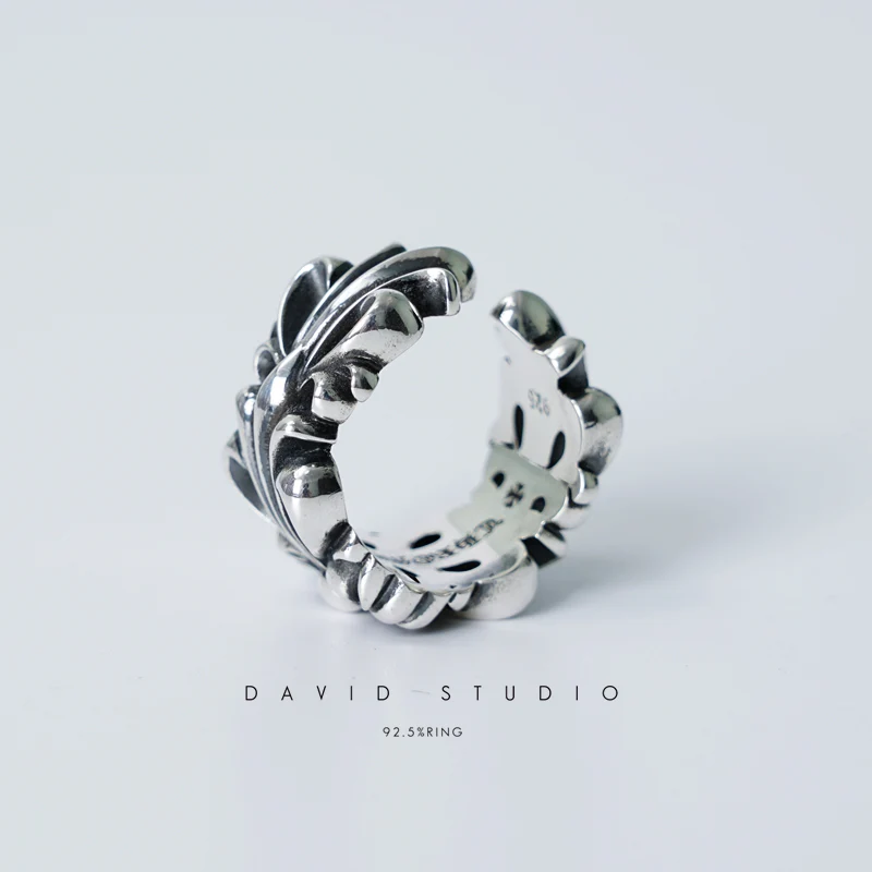 CHROME HEARTS DOUBLE FLORAL RING