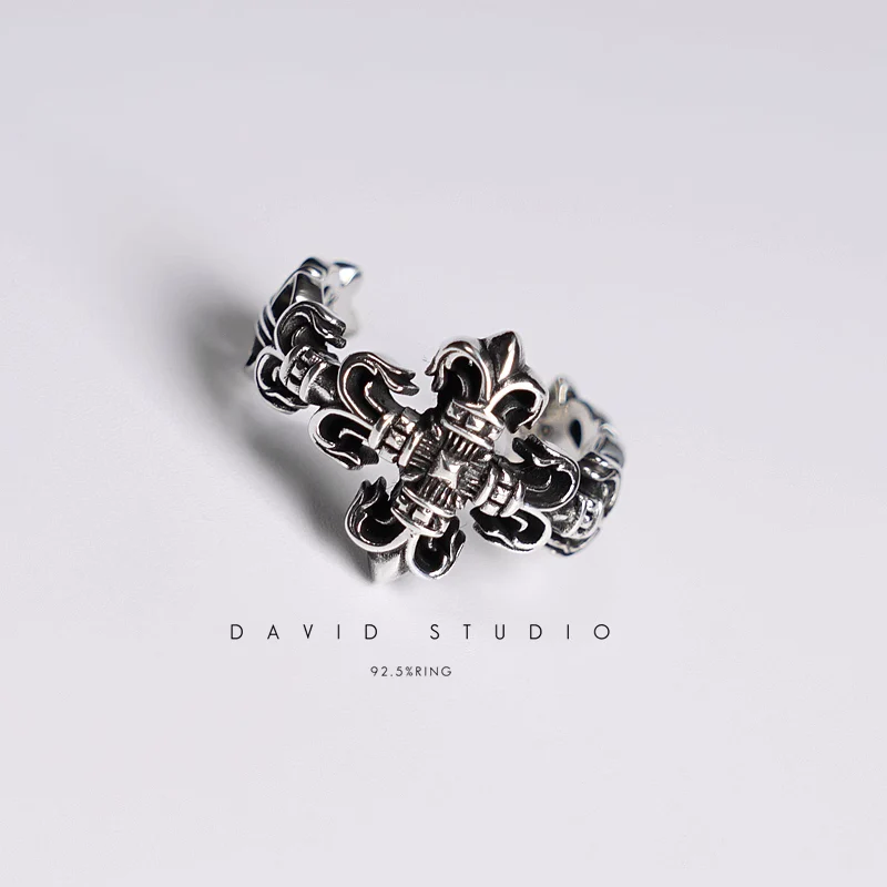 CHROME HEARTS FILIGREE CROSS RING