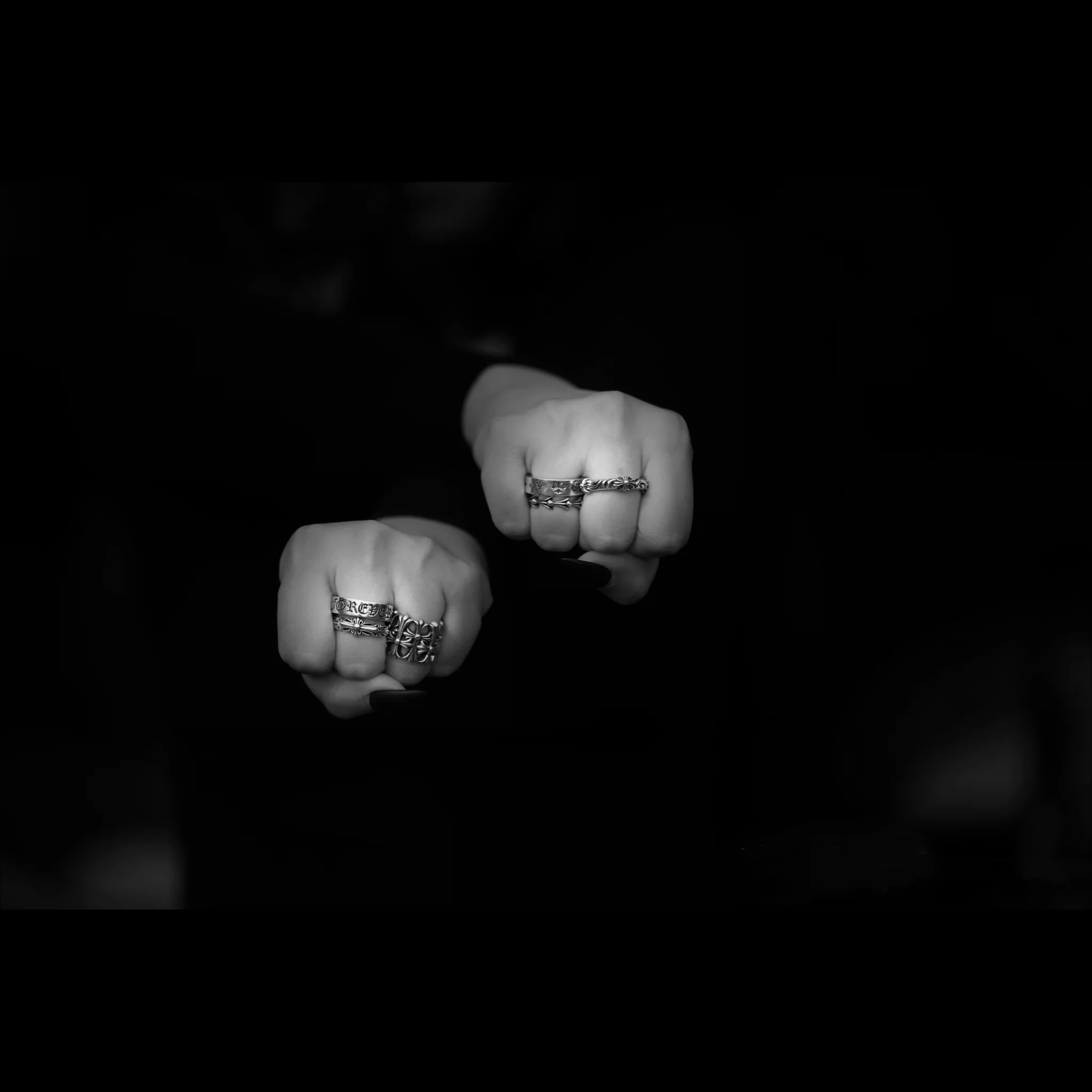 CHROME HEARTS CROSS TAIL RING