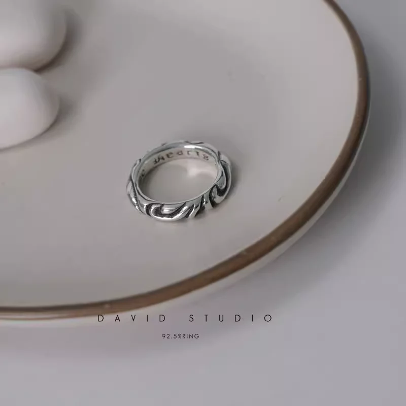CHROME HEARTS SCROLL BAND RING