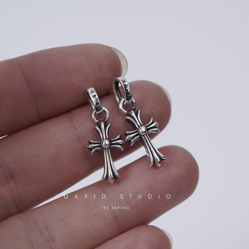 CHROME HEARTS CROSS BABYFAT DROP EARRINGS