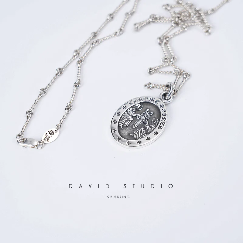 OVAL ANGEL MEDALLION CHARM – TWIST CHAIN