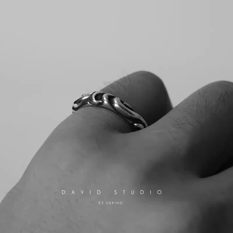 CHROME HEARTS SCROLL BAND RING
