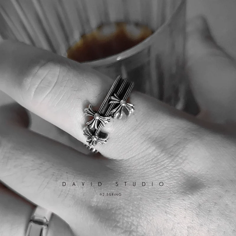 CHROME HEARTS CEMETERY HOOP RING