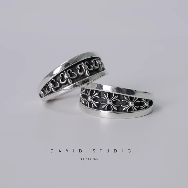 CHROME HEARTS V-CH PLUS/BS FLEUR RING