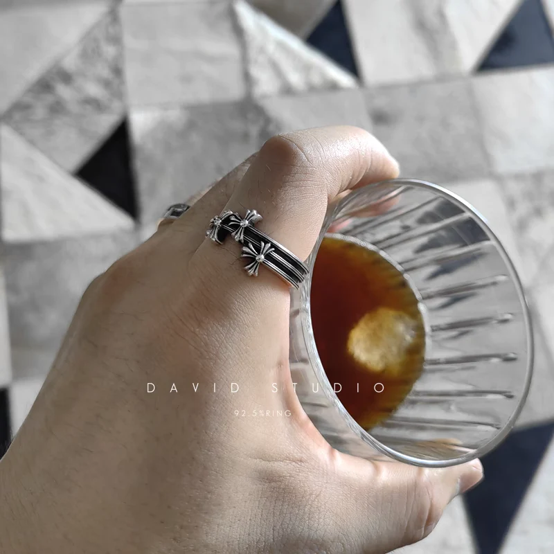 CHROME HEARTS CEMETERY HOOP RING