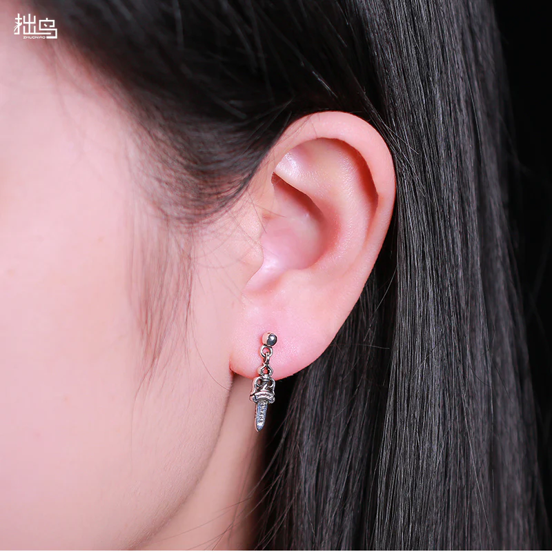CHROME HEARTS DAGGER DROP EARRING