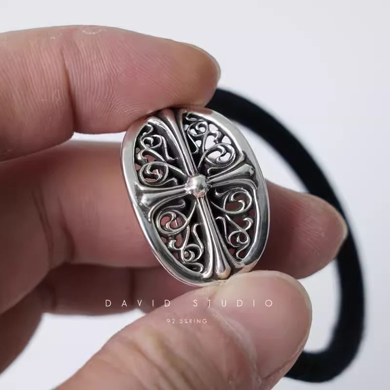 CHROME HEARTS TINY FLORAL HAIR TIE