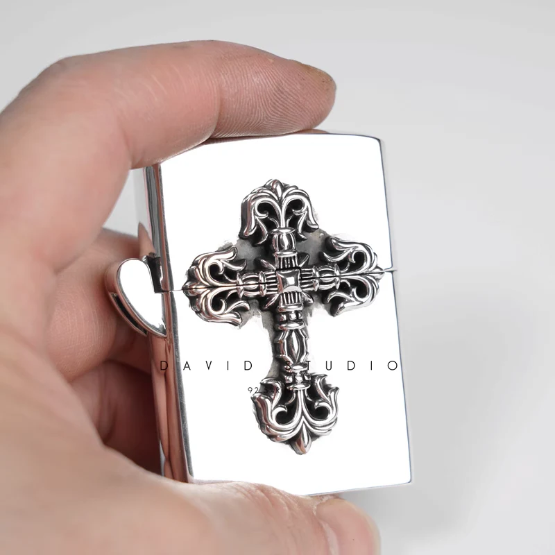 CHROME HEARTS FILIGREE CROSS ZIPPO LIGHTER