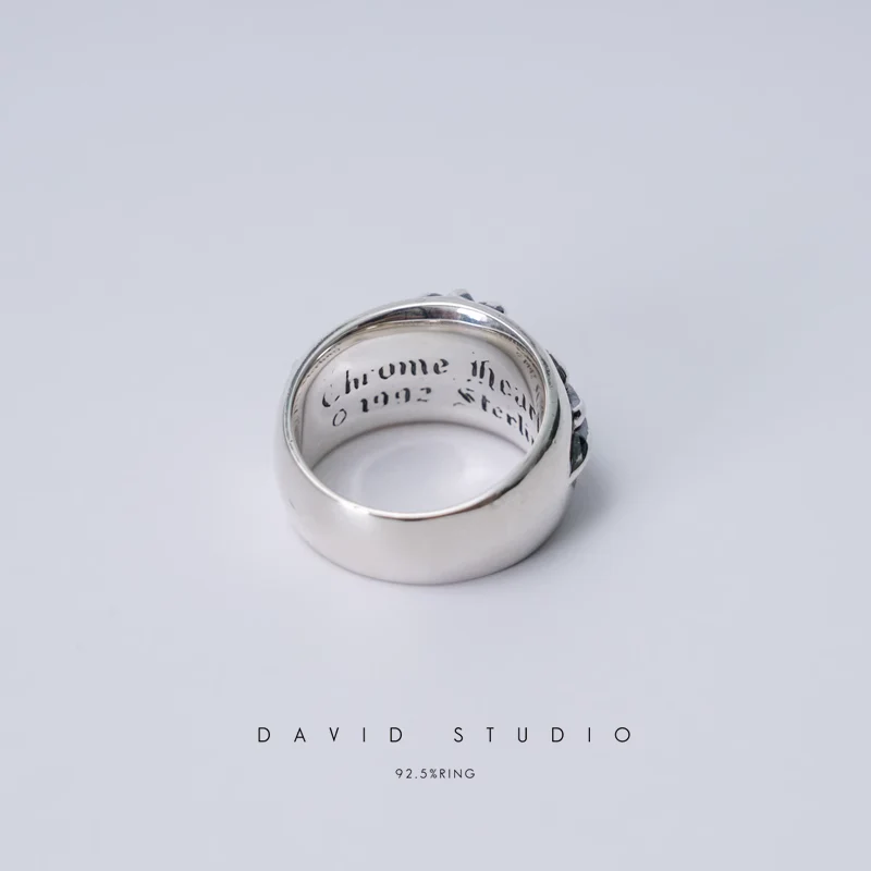 CHROME HEARTS FLORAL CROSS RING