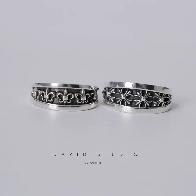 CHROME HEARTS V-CH PLUS/BS FLEUR RING