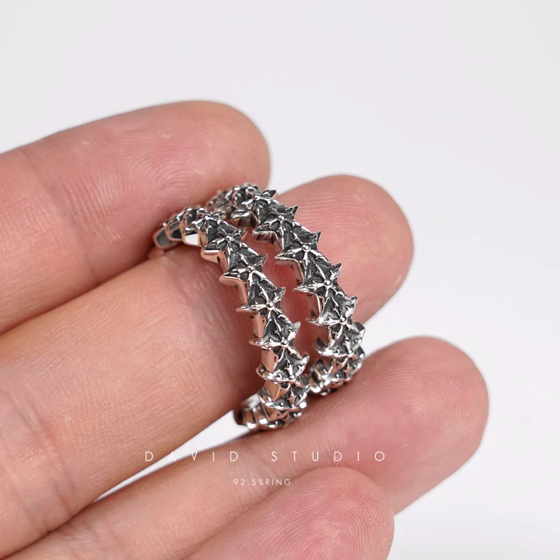 CHROME HEARTS 5 SIDED STAR HOOP EARRINGS